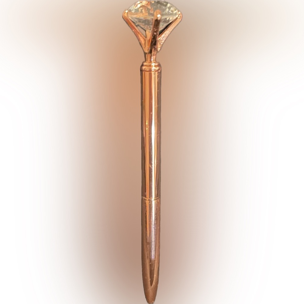6/$15 Rose Gold Toned”Diamond” Pen